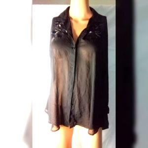 ijeans by buffalo sheer black top